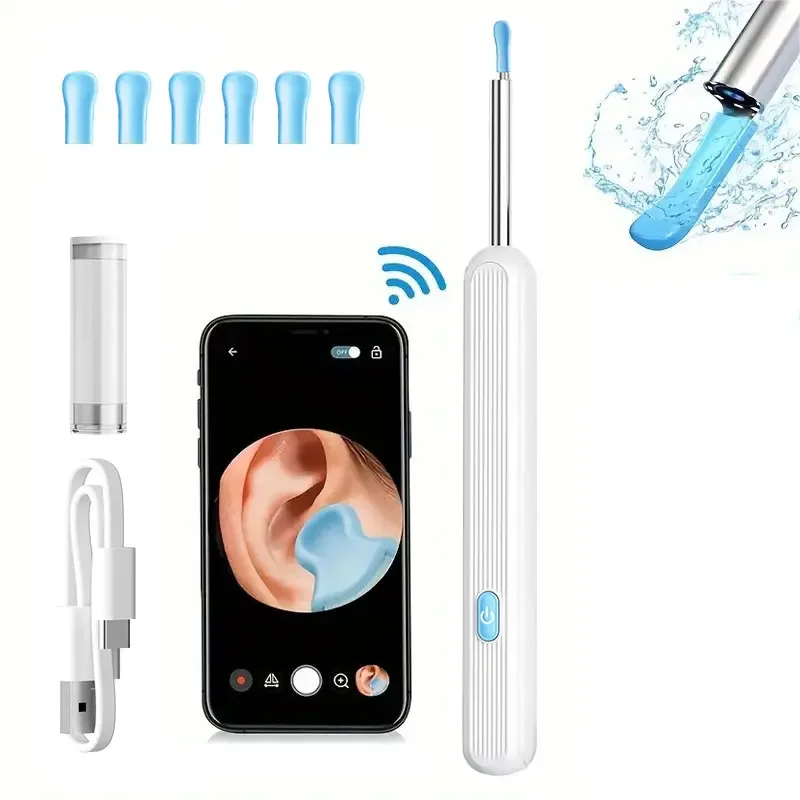 

Ear Wax Removal Ear Cleaner with Camera Ears Wax Removal Kit with 1296P HD Ear Otoscope with 6 LED Lights Earwax Removal Tools