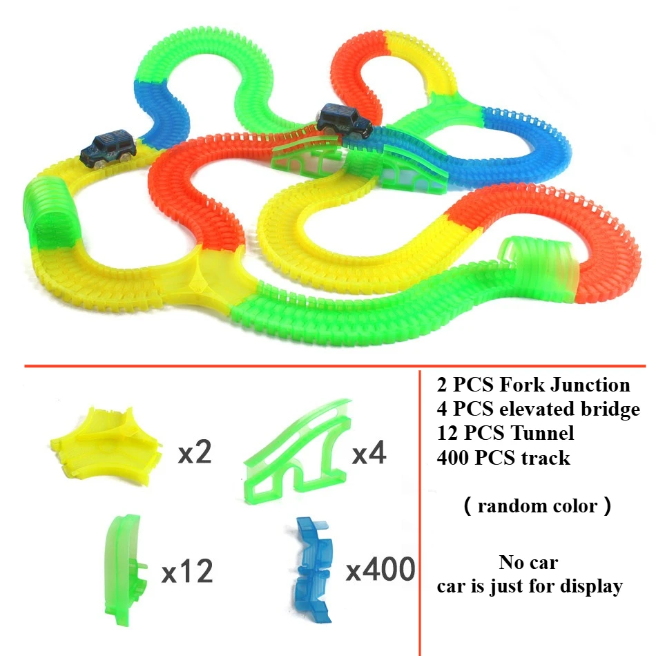 Smart Night-Light DIY Building Blocks for Kids City Traffic Track Tunnel Intersections Overpasses – Interactive Christmas Gift