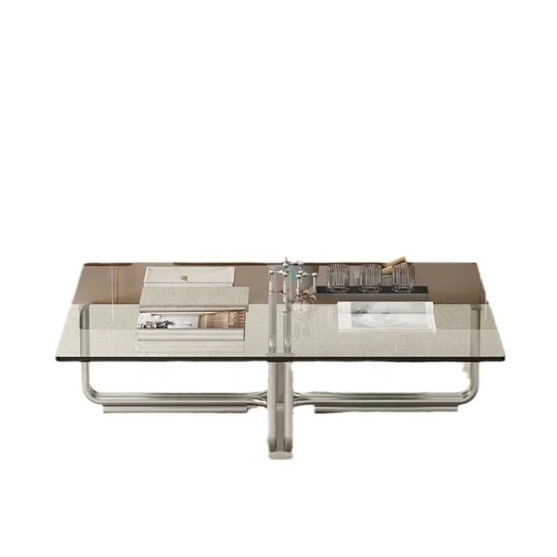 Modern simple glass coffee table small apartment living room sofa low table several designer coffee table