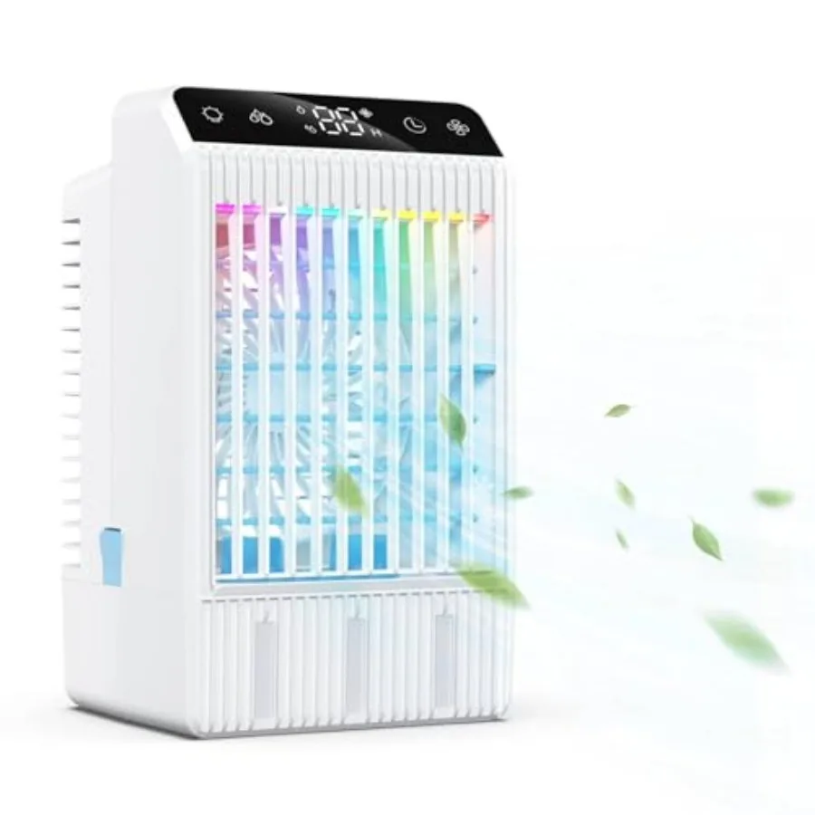 

Portable Air Conditioners: Mini AC Fan Swamp Evaporative Cooler with 1000ML Water Tank USB Powered Personal Car Air Conditioner