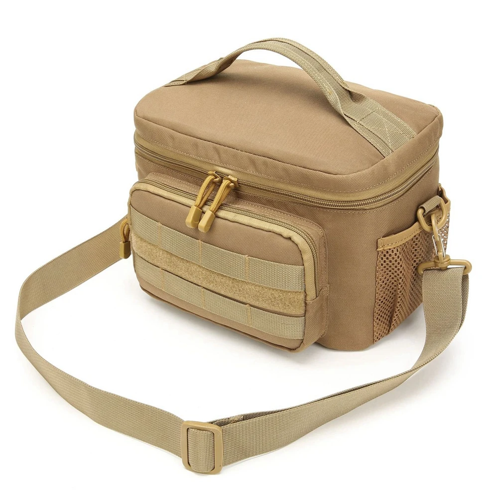 Outdoor Hunting Insulated Lunch Bag Tactical Durable Nylon Shoulder Molle Storage Bags For Hiking Camping Hunting