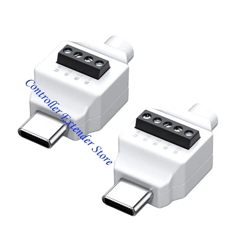 

N84B USB C Самские заглушки до 5PIN/4PIN Spring Terminal для DIY Cable Projects Accessours