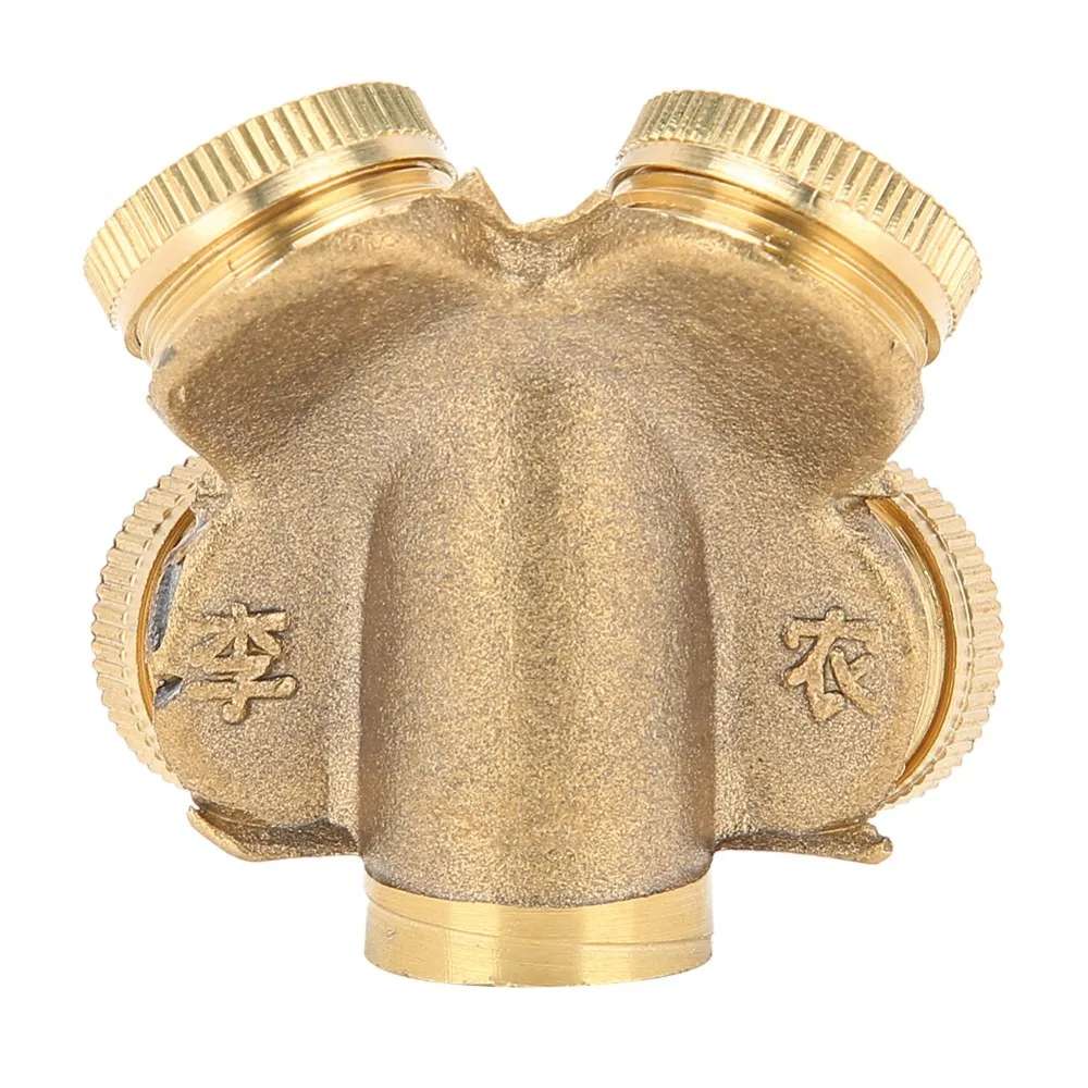 5PCS 4 Hole Misting Spray Nozzle Brass M14 X 1.5mm Female Thread Garden Irrigation Nozzle High Pressure Wide Angle