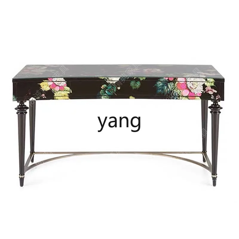 CX light luxury hand-painted dresser retro simple solid wood drawer makeup table