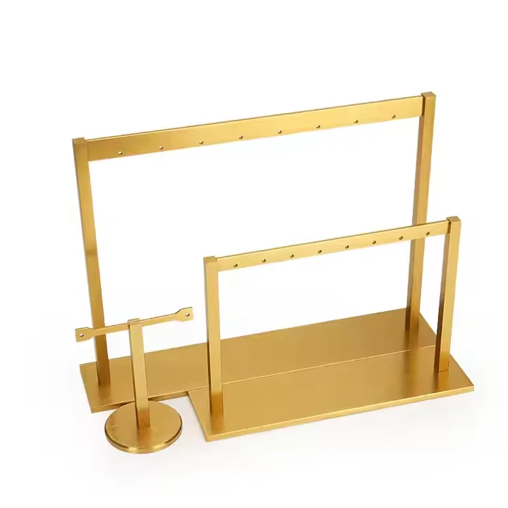 Jewelry Stand Holder Lightweight Detachable Rack Jewelry Display Gold Metal Earring Racks