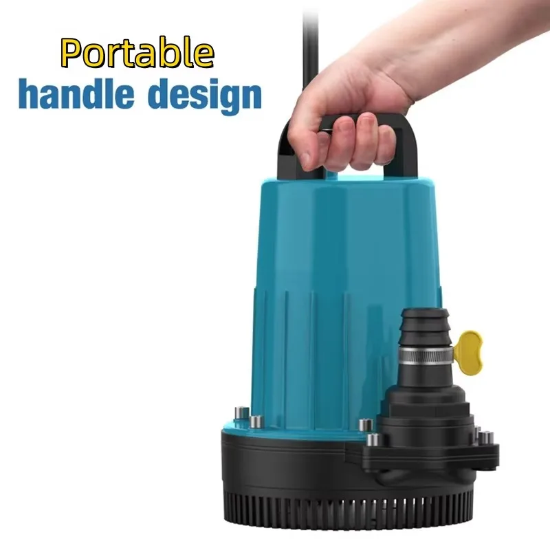 Portable Lithium Battery Submersible Self‑Priming Pump, Electric Pump for Aquarium Water Change & Irrigation