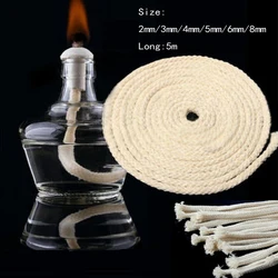 2/3/4/5/6/8mm round cotton wick burner,for Alcohol lamp torch oil wine bottle product-5m