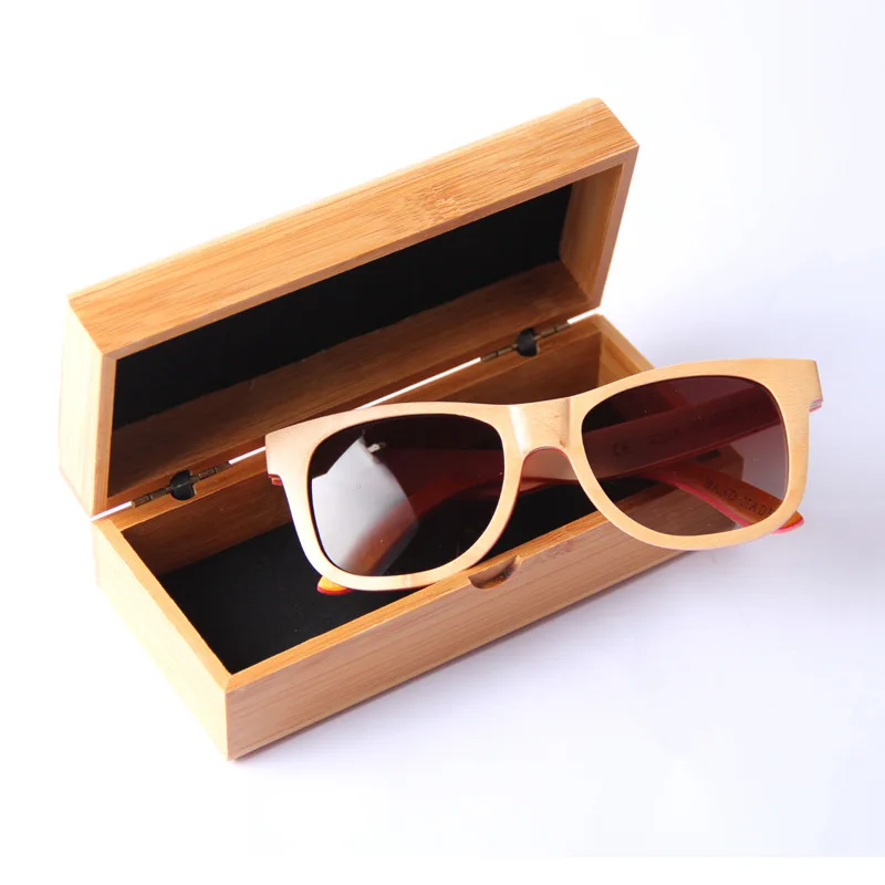 Handmade Bamboo Glasses Case Vintage Sunglasses Storage Box Factory direct sales Engraved LOGO