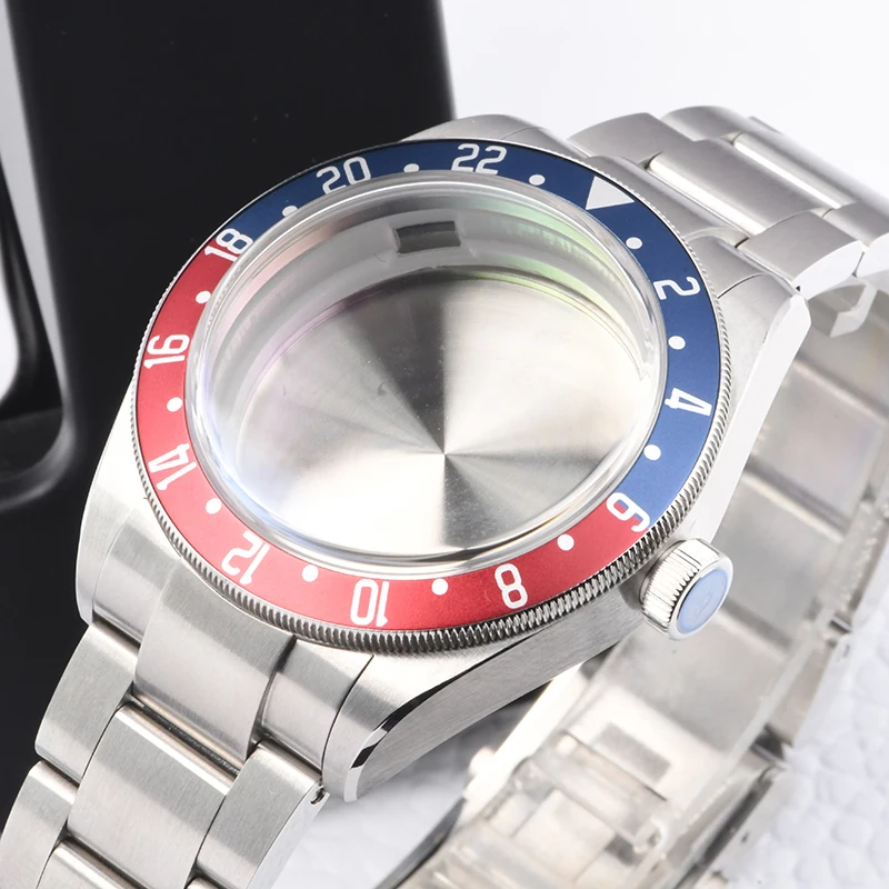 HEIMDALLR watch case Stainless Steel GMT diving case fit Seiko mod for NH34 Automatic Movement Sapphire