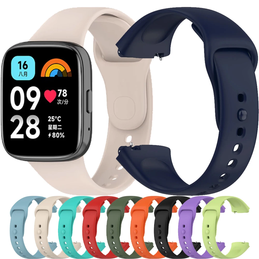 Weiches offizielles Silikonband für Xiaomi Redmi Watch 3, aktive Sportarten, bequemes Ersatzarmband, Correa-Zubehör