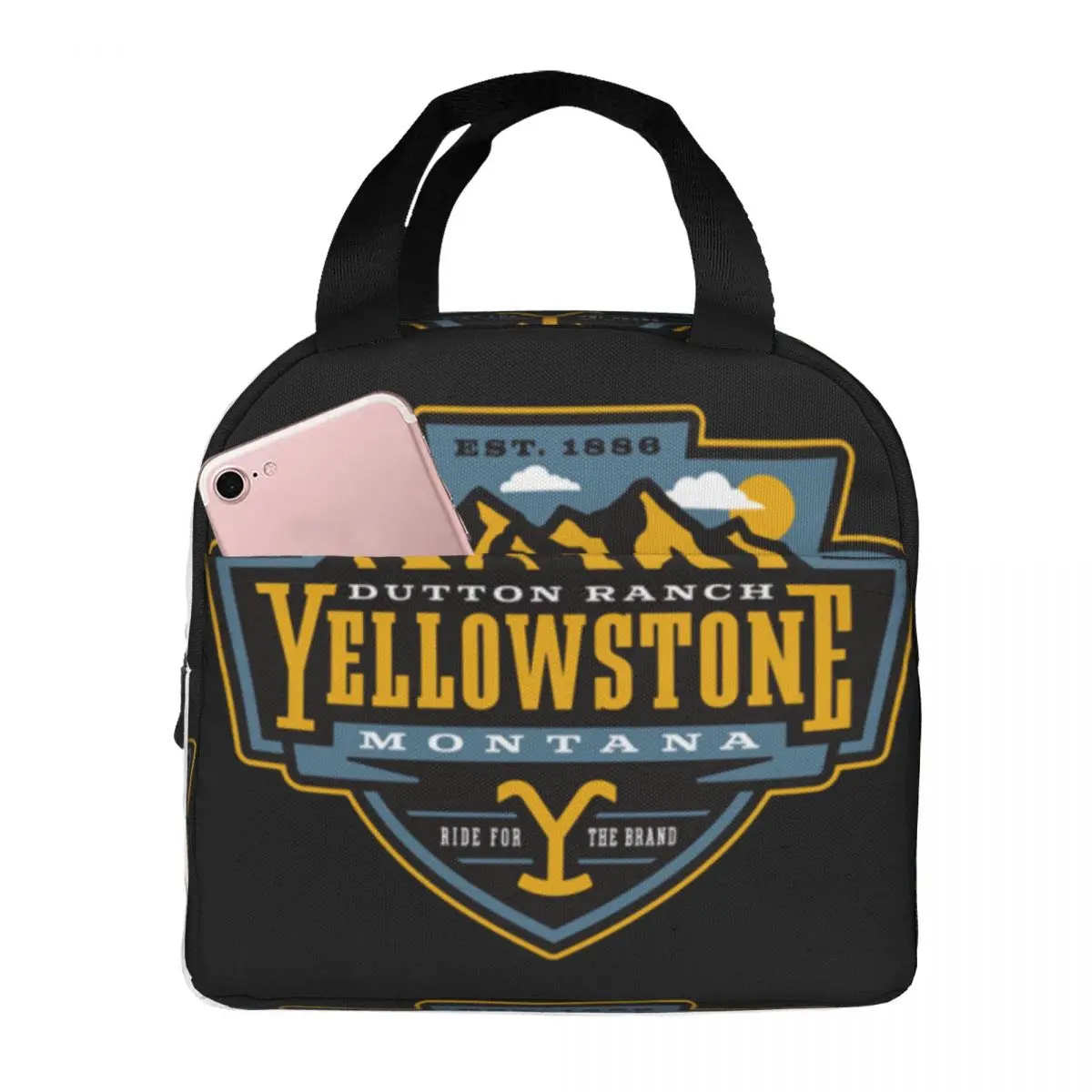 Yellowstone Quick Dry Dutton Ranch Lunch Bags Insulated Bento Box Portable Lunch Tote Cooler Thermal Bag for Woman Girl School