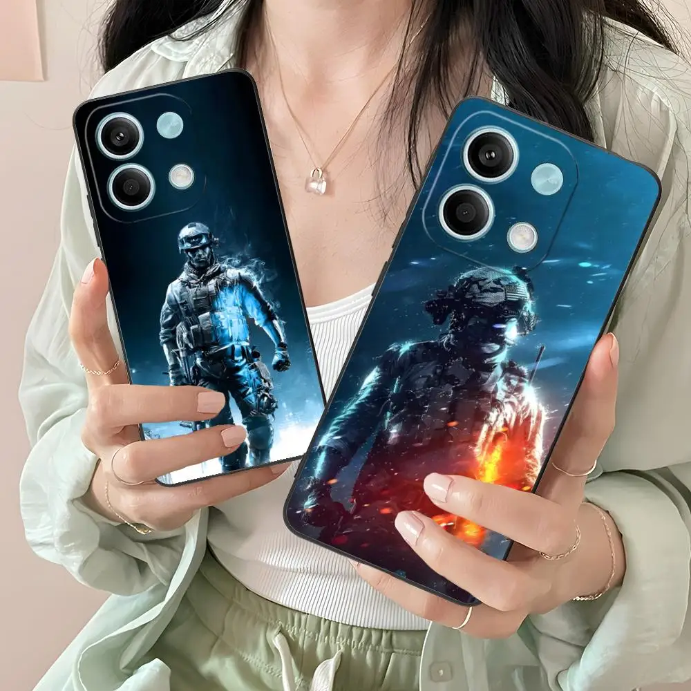 لعبة ساحة المعركة قضية الهاتف المحمول لشاومي ريدمي نوت 14 13 12 11 A5 3 2 1 برو بلس 4G 5G الطباعة الملونة واقية فاخرة #2