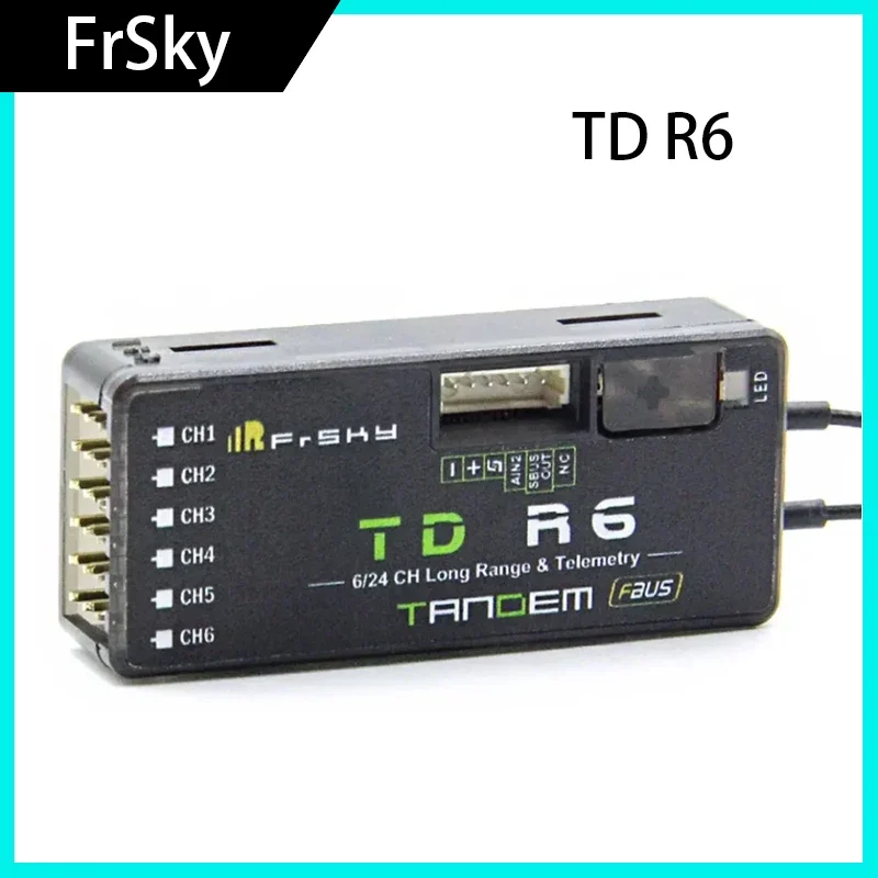 

FrSky TD R6 2,4G/900 МГц двухчастотный приемник 6-канальный ШИМ-канал с фиксированным крылом FPV тандемный пульт дистанционного управления и радиочастотный модуль TD