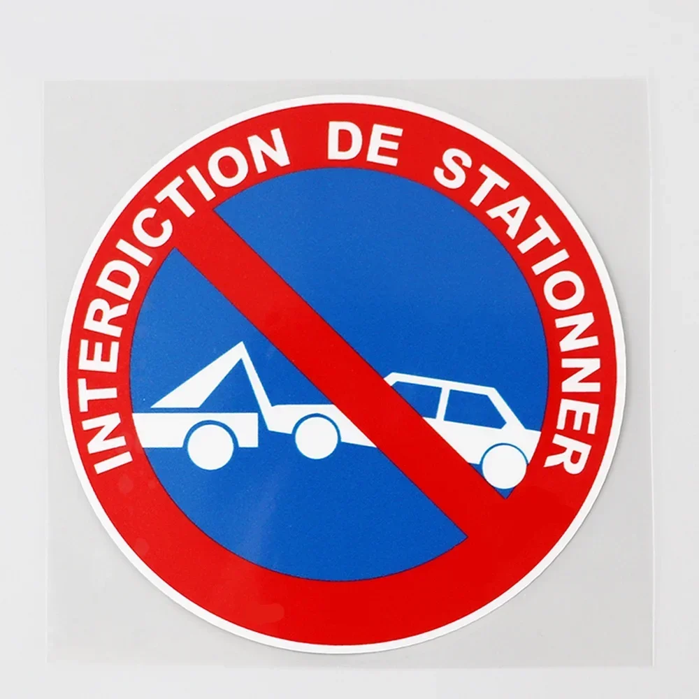 No Parking Warning Car Sticker, Tow Away Prohibited Sign Decal, Waterproof Sunscreen PVC Auto Exterior Scratch Cover Accessory
