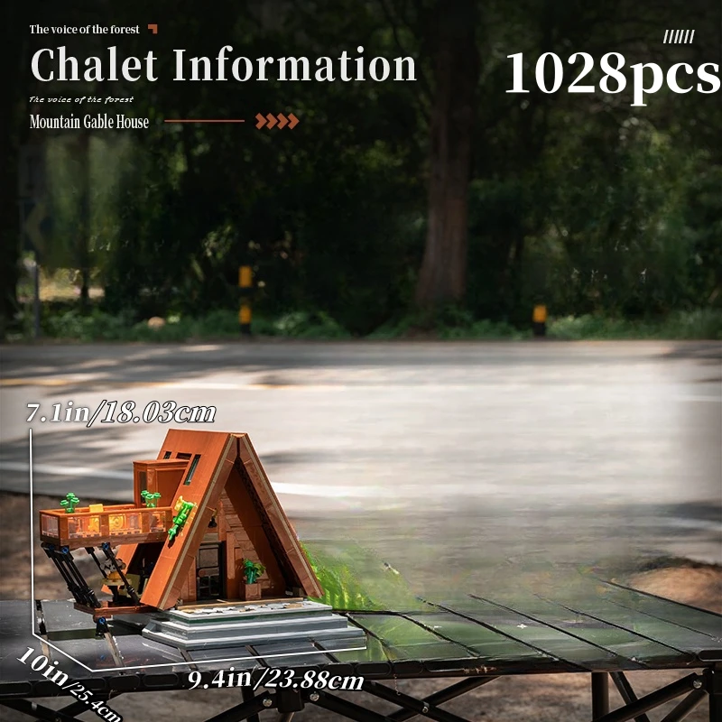 A-Frame House Building Blocks MOC ชุด Creative การวิเคราะห์ประกอบอิฐเดสก์ท็อปตกแต่งของเล่น STEM วันหยุดของขวัญครอบครัว