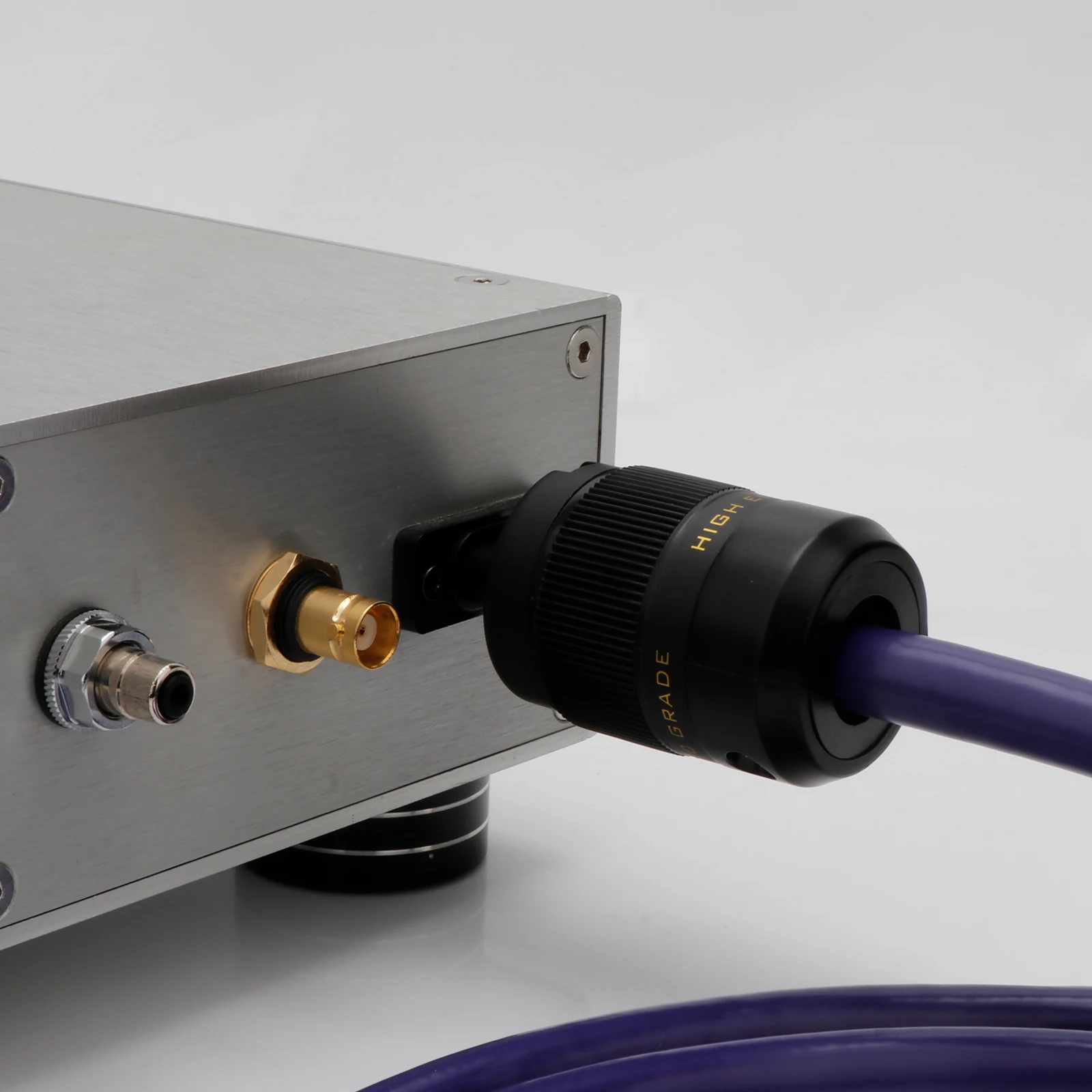 Cavo di alimentazione audio HiFi in rame OCC premium placcato in oro Figura 8 IEC C7 femmina e spina USA/UE, compatibile Schuko, per sistemi audiofili