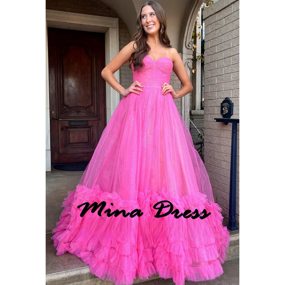 

Mina Customized Backless Evening Dresses for Formal Occasions Sequins Elegant Party Dresses 2024 for Wedding Dress Es Sleeveless