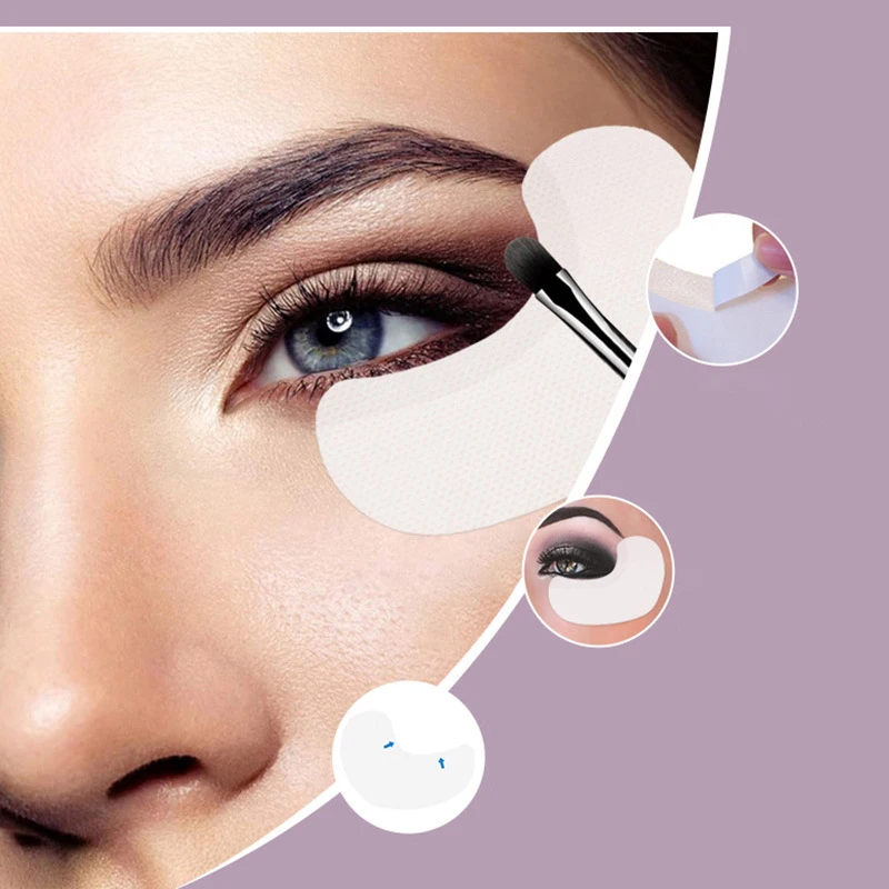 Protector de delineador de ojos desechable para sombra de ojos, almohadillas protectoras, ojos, labios, parche sin pelusa, maquillaje, pegatinas de aislamiento de pestañas