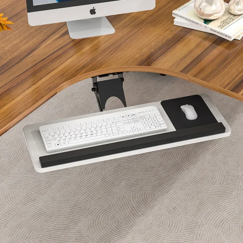 Keyboard Stand Desktop Computer Tray with Mouse Rotating Bracket Extended Drawer with Slide Rail Adjustable Keyboard Tray