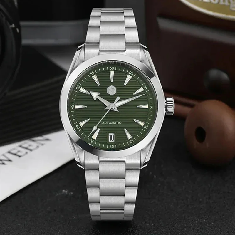 San Martin 38mm Chronometer Men's Watch SN0113W V3  PT5000 Automatic Movement Sapphire BGW9 Night Light Waterproof 100m Watch