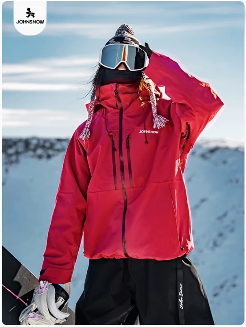 John Snow 2026 Neue Winter-Skijacke für Damen und Herren, Atmungsaktive Wasserdichte Snowboard-Bekleidung, Outdoor-Sport-Wärmejacke – Detail 22