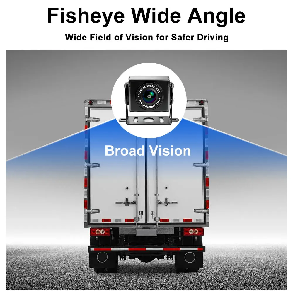 9-36V AHD 1080P Truck Camera, CVBS Switchable Waterproof Starlight Night Vision Bus Van Lorry Rear View Camera