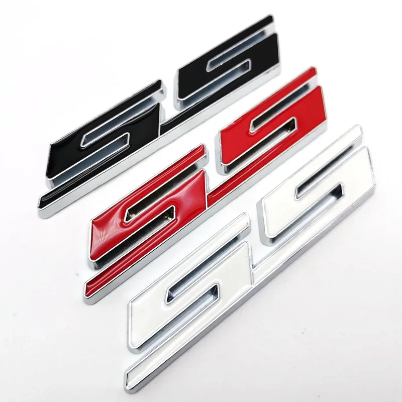 

3D Metal Car Sticker SS Logo Emblem Badge Decal For Chevrolet SS Camaro Silverado Lacetti Spark Cruze Accessories