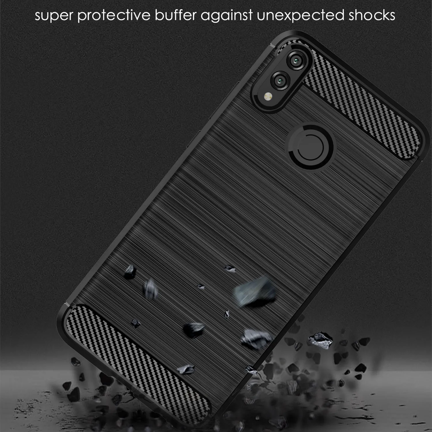 Soft Silicone Phone Cover for Honor 8X Max 8s y max Shockproof Carbon Fiber Cases for honor 8 lite 8x Luxury Matte Case