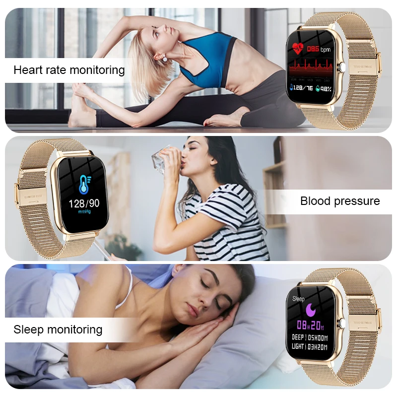 Smart Watch For Men Women Gift Full Touch Screen Sports Fitness Watches Bluetooth Calls Digital Smartwatch Wristwatch Watches