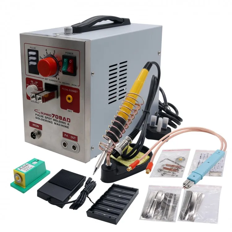 

709AD 220V Pulse Spot Welder Battery Welding Soldering Machine 3in1 For 18650 With 71A Welding Pen