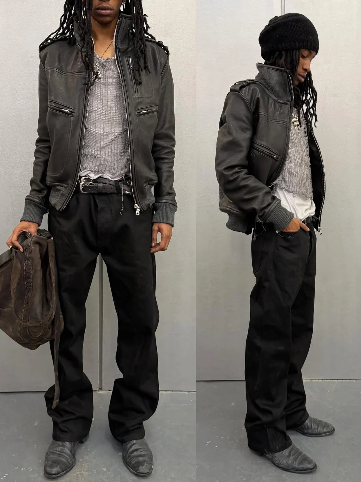 

Джинсы No Faith Studios Pure Black Original Bootcut с красной отделкой, прямые, мужские, повседневные, зимние