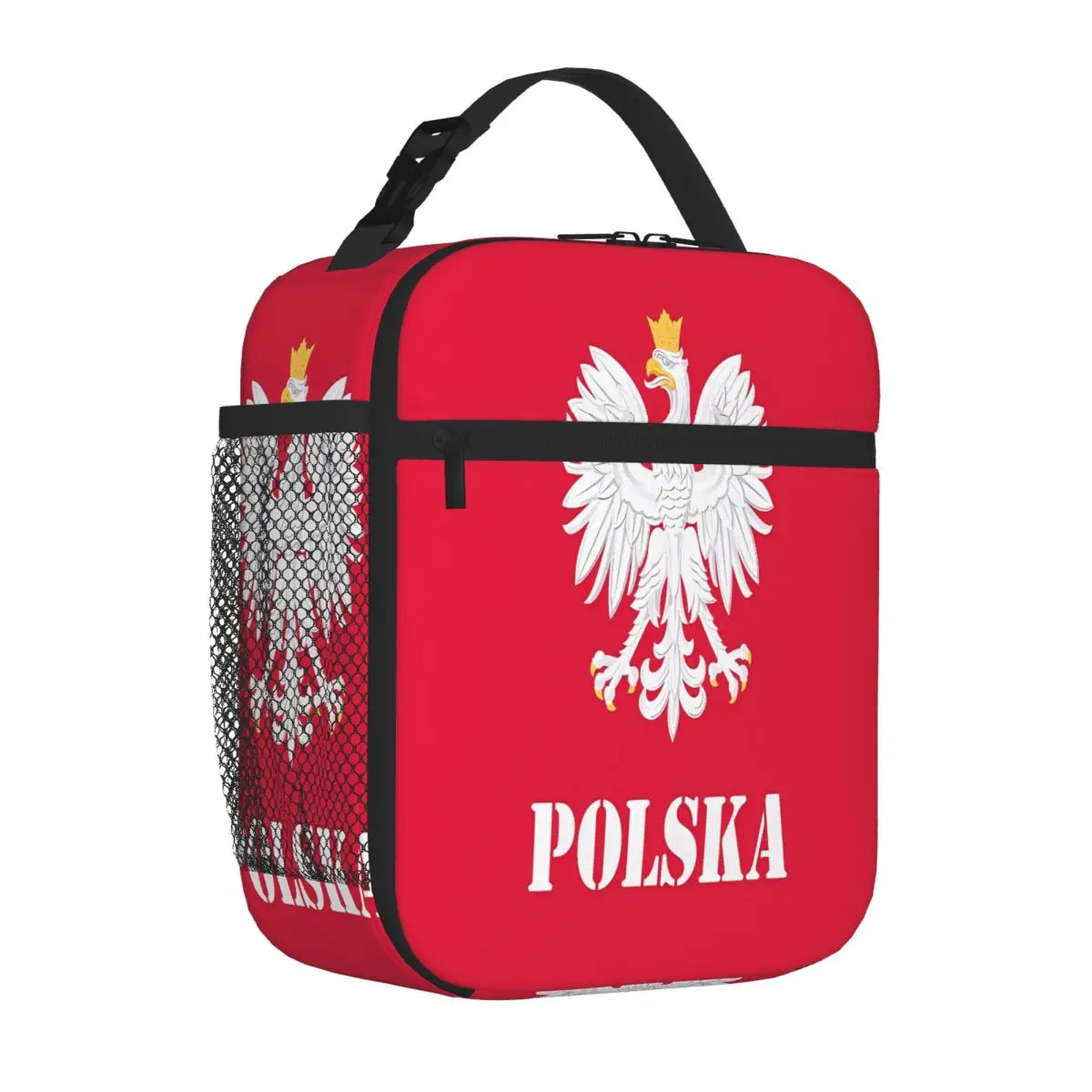 Bestselling Poland Polish Flag Polish Eagle Trendy Portable Lunch Bag Business Trip Travel Lunch Bag