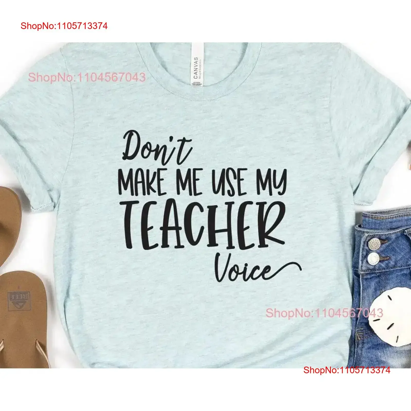 T-shirt « Ne m'obligez pas à utiliser ma voix de professeur » – Cadeau d'appréciation pour les éducateurs, t-shirts pour l'équipe pédagogique, rentrée scolaire, style vintage délavé