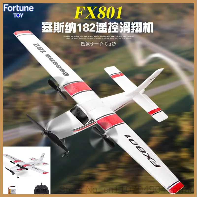 FX801 Fly Bear 182 RC Fixed Wing Airplane EPP Foam Glider Auto balance Stabilized 2.4G Remote Control Aircraft Model Beginne