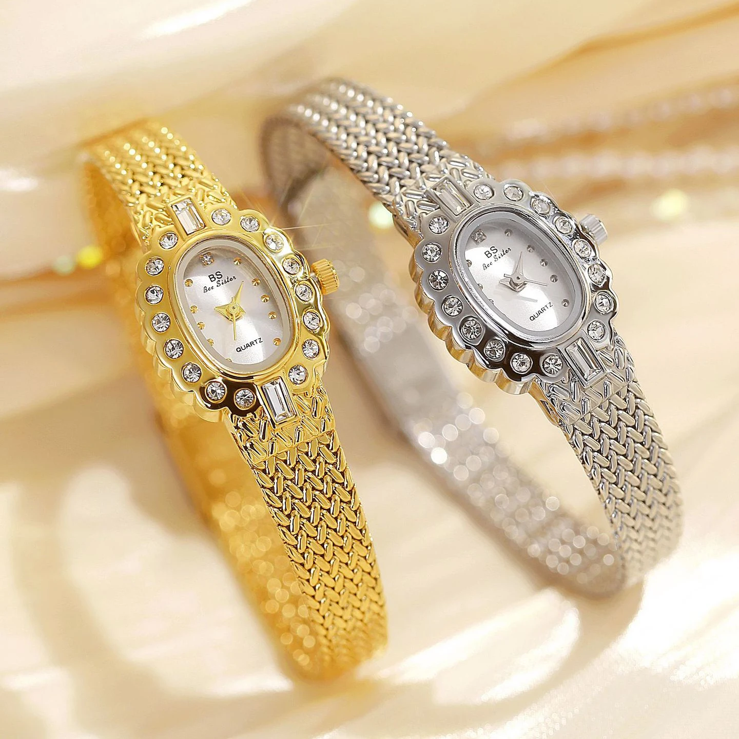 Женские часы, новые модные винтажные золотые часы с бриллиантами, аналоговые кварцевые водонепроницаемые женские наручные часы, подарок, роскошь