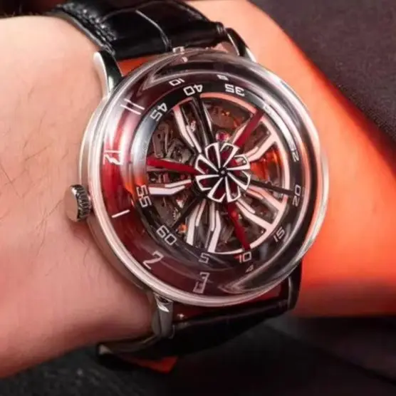 OBLVLO Men Automatic Watch 42mm Mechanical Wristwatch Waterproof Sapphire Mirror Luminous Rotatable Carwheel Dial Miyota Mov