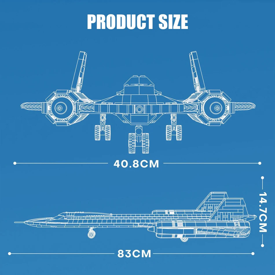 MOC SR-71 Blackbird Reconnaissance Aerei Building Blocks US Air Force Aereo Da Caccia Assemblaggio Mattoni Giocattolo Per Bambini Regalo per I Ragazzi