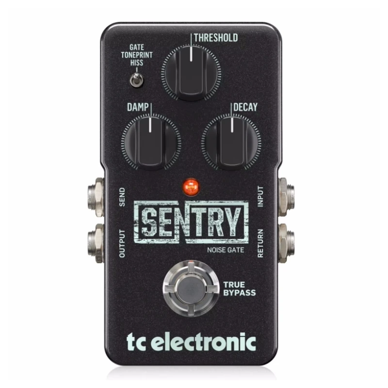 TC electronic SENTRY NOISE GATE multiband noise-gating pedal with hard-gate mode for noise-free,fully dynamic performances