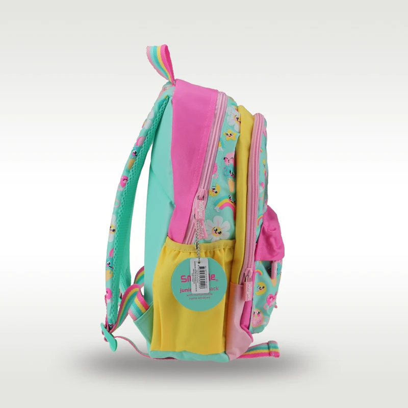 Smiggle-mochila escolar con estampado de girasoles para niños, bolso escolar original de alta calidad para niñas de 3 a 6 años, 14 pulgadas,