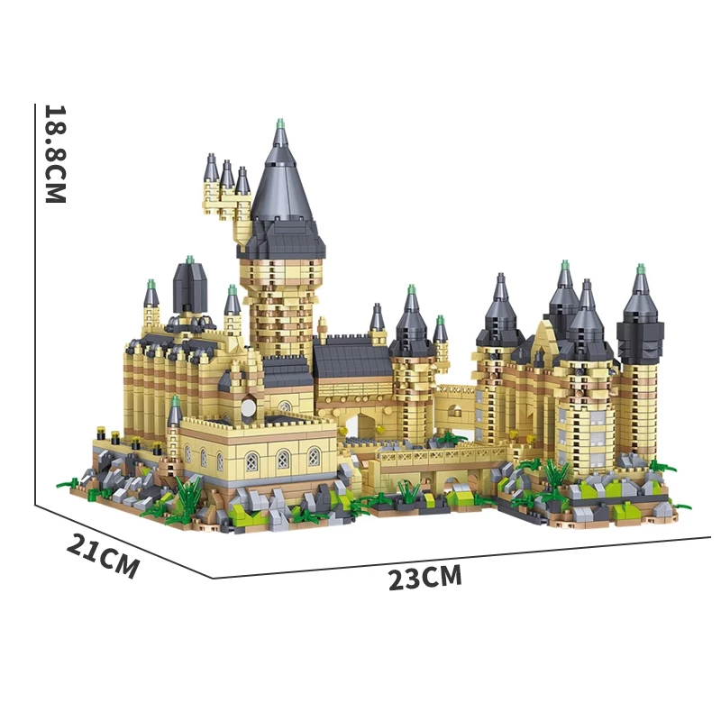 Micro Building Blocks Hogwarts School Harry Potter Castle Bricks Toys for Boys Girls Kids Adult Christmas Gifts DIY Toy 3000+Pcs