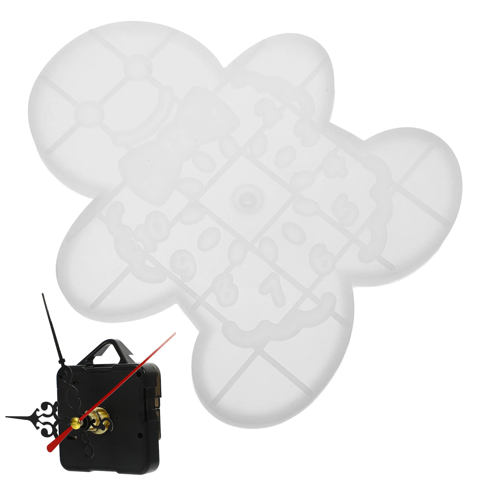 1 مجموعة من قوالب صب الساعة قالب من السيليكون لصنع ساعة ذاتية الصنع قالب حرفي مرن قابل لإعادة الاستخدام هدايا عيد الميلاد ديكور المنزل المطبخ