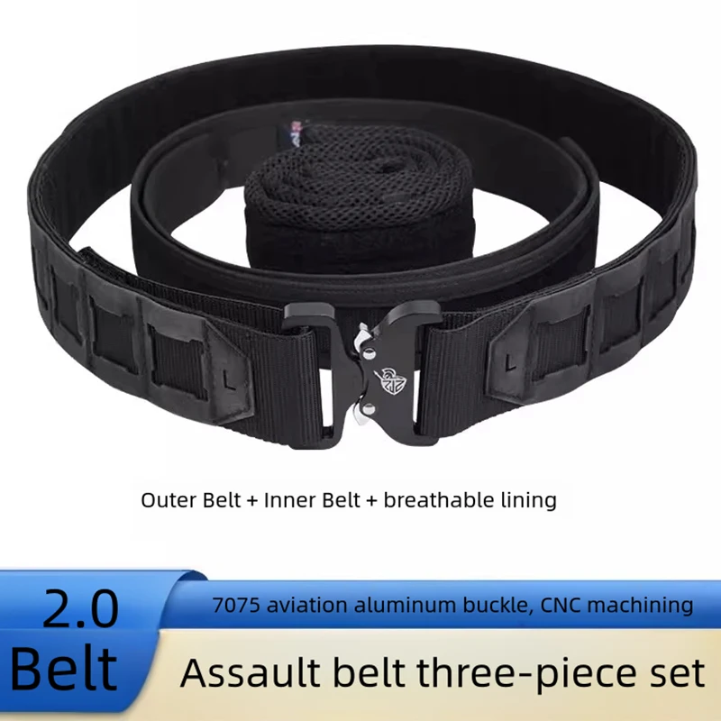 

Tactical Belt With Adjustable Length For Men'S Outdoor Hunting And Combat Belt Second Generation Assault Belt M/L/XL/XXL