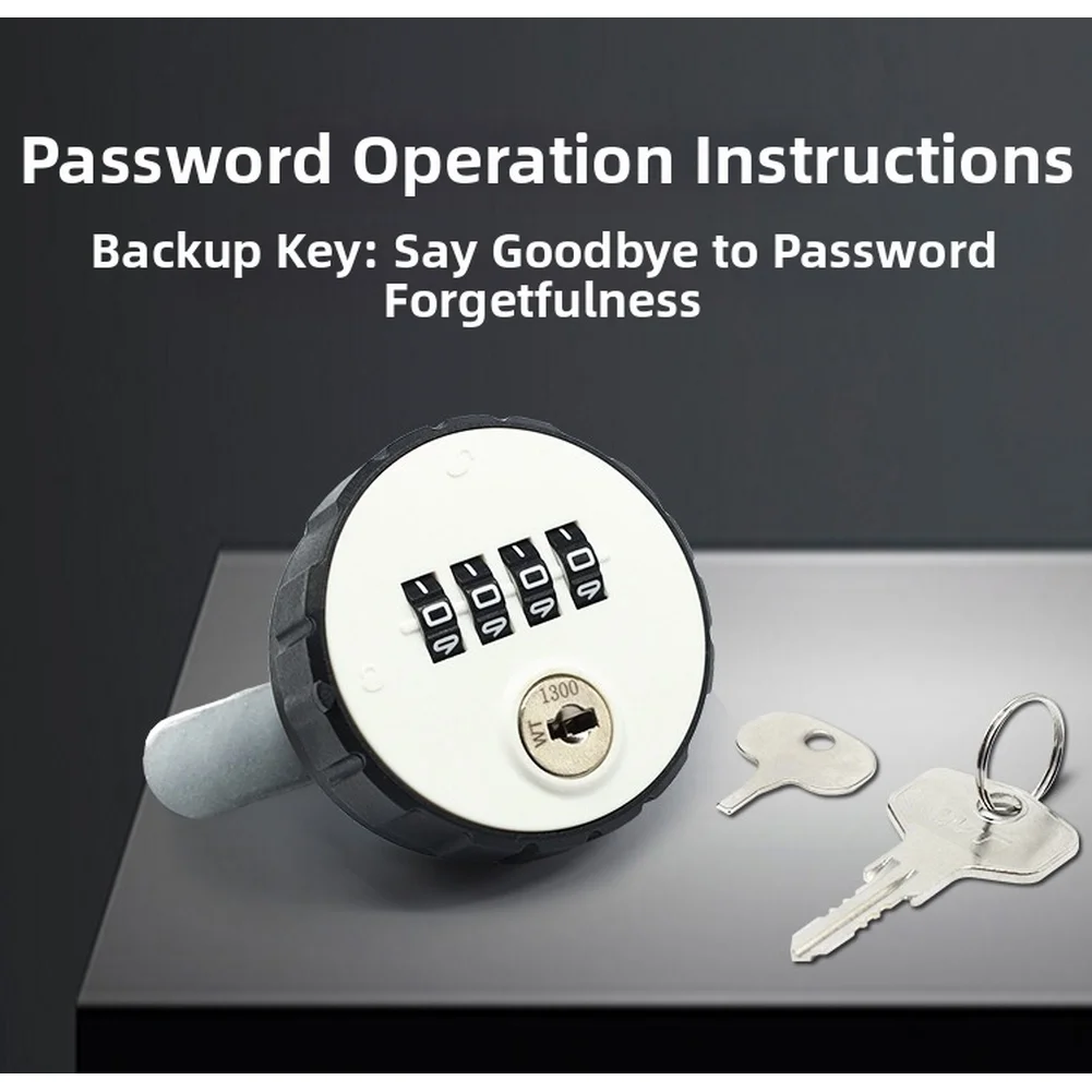 1pc 20mm 26mm Zinc Alloy Password Lock For Cabinet Drawer Locker Mailbox Security Four-Wheel Password Combination Lock Hardware