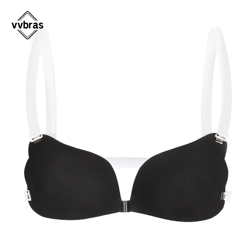 Mamilo Capa Invisível Sutiã Push Up Silicone Bra para Casamento Pegajoso Reutilizável com Alças Transparentes Backless Bikini Lingerie