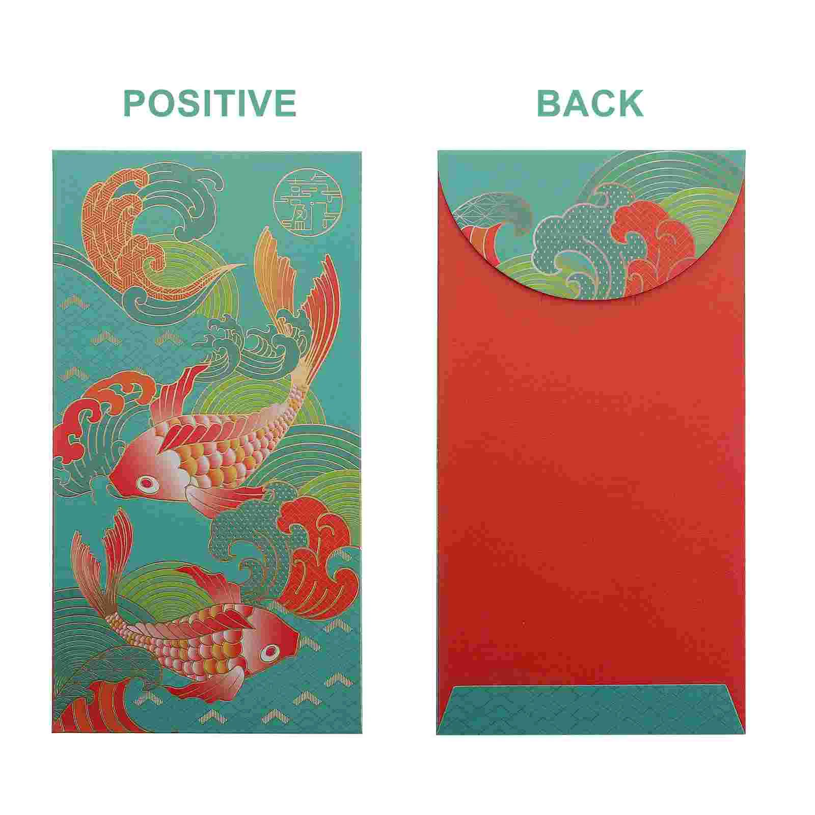 8 Pcs Bronzing Red Envelope Chinese Style Envelopes Hong Bao Pockets Wallet Festival Pearl Paper New Year Festive Lunar Gifts