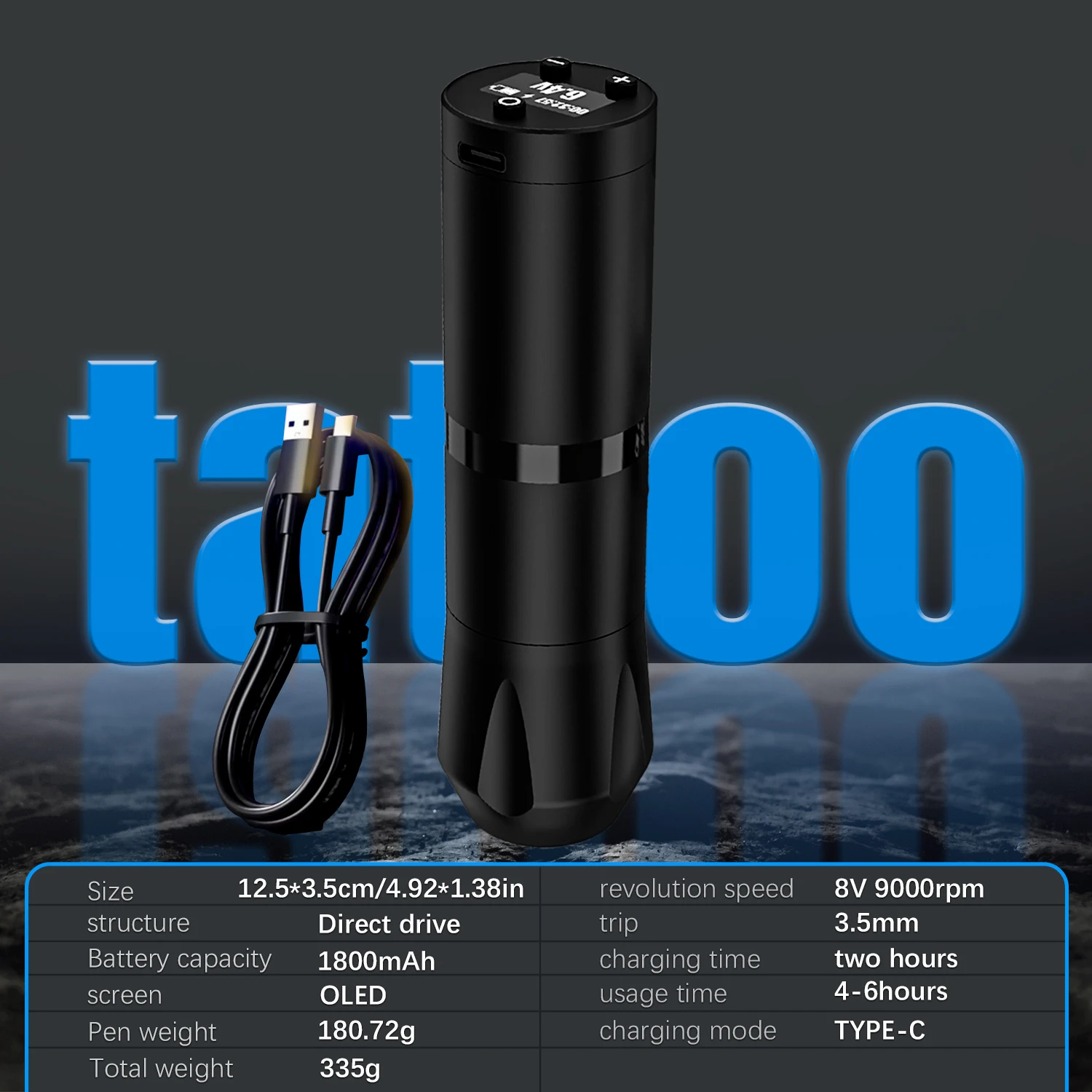 

KVM Wireless Tattoo Machine Tattoo Pen Direct Drive Structure Stroke 3.5mm Universal 90% Tattoo Cartridge Needle Tattoo Supplies