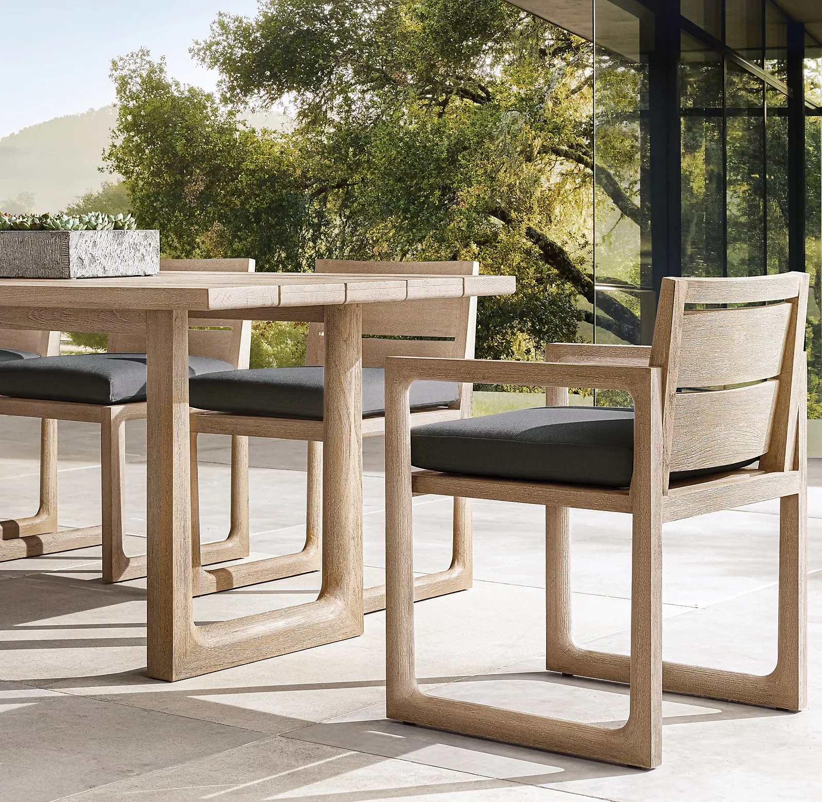 

# Garden Large Dining Furniture Set 6 Seats Outdoor Table Solid Teak Wood Chair