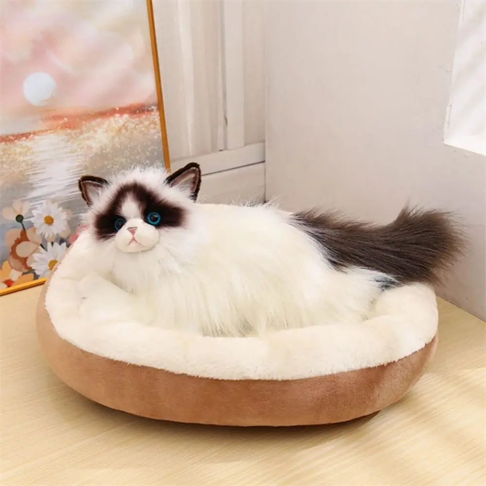 

Novelty Stuffed Simulated Cat Long Hair Collection Ragdoll Cat Comfort Soft Kitty Figures Birthday Christmas