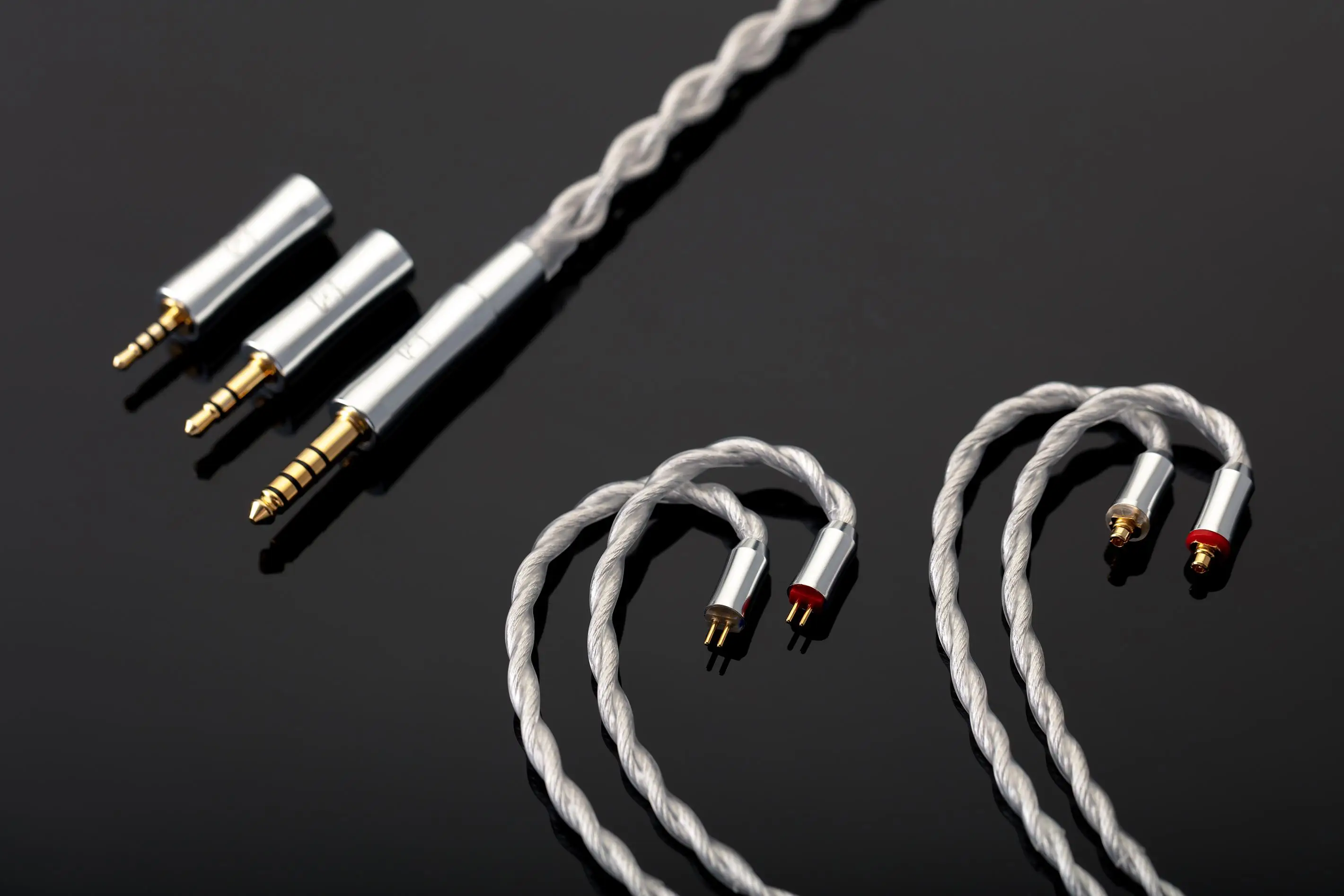 QoA RUM Modular Upgrade Cable (2.5+3.5+4.4), 6N OCC with Silver Plated, 4 Core Cross Braided, 0.78 2pin / MMCX Connector