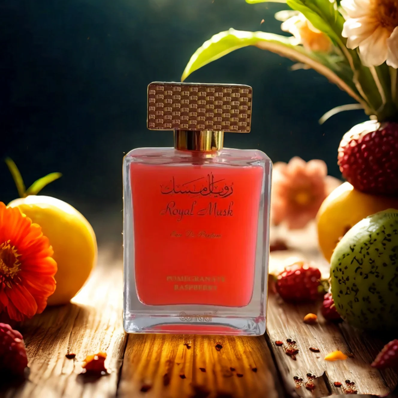 

Royal Musk Pomegranate Raspberry Arabian Perfumes For Women - Eau de Parfum Spray 100ML (3.4 OZ), Womens Perfume With Pineapple